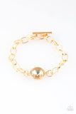Paparazzi All Aglitter - Gold Bracelet - The Jewelry Box Collection 