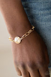 Paparazzi All Aglitter - Gold Bracelet - The Jewelry Box Collection 