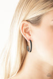 Paparazzi Rugged Retro - Silver hoop earring - The Jewelry Box Collection 