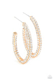 Paparazzi Big Winner - Gold Hoop Earrings - The Jewelry Box Collection 