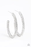 Paparazzi Big Winner White Earring - The Jewelry Box Collection 