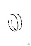 Paparazzi Geo Edge Black Hoop Earring