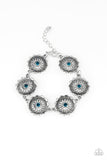 Paparazzi Funky Flower Child Blue Bracelet - The Jewelry Box Collection 