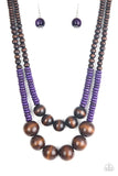 Paparazzi Cancun Cast Away - Purple Necklace - The Jewelry Box Collection 