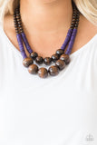 Paparazzi Cancun Cast Away - Purple Necklace - The Jewelry Box Collection 