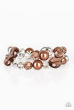 Paparazzi Downtown Dazzle Brown Bracelet - The Jewelry Box Collection 