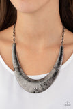 Paparazzi Feast or Famine - Black Necklace - The Jewelry Box Collection 