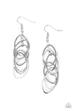Paparazzi Tangle Tango - Silver Earrings
