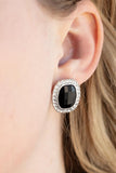 Paparazzi The Modern Monroe - Black Post Earring