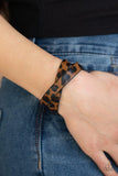 Paparazzi All GRRirl - Brown Animal Print Bracelet - The Jewelry Box Collection 