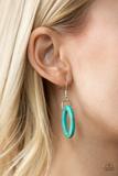 Paparazzi Comin In HAUTE - Blue Turquoise - Faux Marble Acrylic - Necklace and matching Earrings
