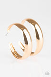 Paparazzi Gypsy Goals - Gold Hoop Earrings - The Jewelry Box Collection 