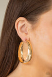Paparazzi Gypsy Goals - Gold Hoop Earrings - The Jewelry Box Collection 