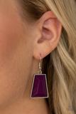 Paparazzi Lions, TIGRESS, and Bears - Purple Plum - Silver Necklace and matching Earrings