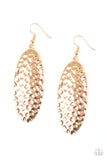 Paparazzi Radiantly Radiant - Gold - Hammered - Earrings