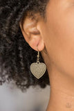 Paparazzi Look Into Your Heart Brass Necklace and matching Earrings