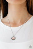 Paparazzi Mega Money - Pink Gem - Silver Glamorous Pendant - Necklace and matching Earrings