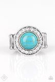 Paparazzi Rugged Radiance - Blue - Turquoise Stone Ring - Fashion Fix Exclusive February 2019