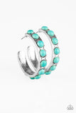 Paparazzi Western Watering Hole - Blue Hoop Earring