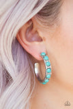 Paparazzi Western Watering Hole - Blue Hoop Earring