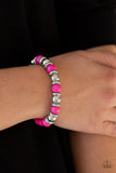 Paparazzi Across the Mesa - Pink Bracelet - The Jewelry Box Collection 