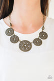 Paparazzi Written in the Star Lilies Brass Necklace - The Jewelry Box Collection 