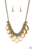 Paparazzi Fashionista Flair - Brass Necklace - The Jewelry Box Collection 