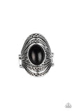 Paparazzi Royal Roamer - Black Ring - The Jewelry Box Collection 