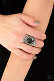 Paparazzi Royal Roamer - Black Ring - The Jewelry Box Collection 