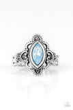 Paparazzi Glass Half Colorful Blue Ring - The Jewelry Box Collection 