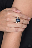 Paparazzi Shine Bright Like A Diamond - Blue Gem - White Rhinestones - Silver Ring