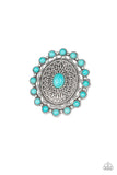 Paparazzi Mesa Mandala - Blue RIng - The Jewelry Box Collection 