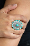 Paparazzi Mesa Mandala - Blue RIng - The Jewelry Box Collection 