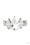 Paparazzi Yas Queen - White Ring - The Jewelry Box Collection 