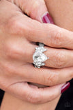 Paparazzi Yas Queen - White Ring - The Jewelry Box Collection 