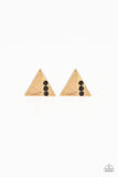 Paparazzi Pyramid Paradise - Black Post Earring - The Jewelry Box Collection 
