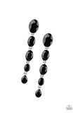 Paparazzi Red Carpet Radiance - Black Gem - Earrings