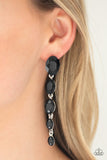 Paparazzi Red Carpet Radiance - Black Gem - Earrings