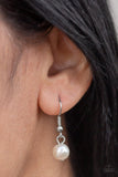 Paparazzi Bow Before The Queen - White PEARLS - Necklace & matching Earrings - The Jewelry Box Collection 