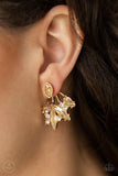 Paparazzi Deco Dynamite - Gold Earrings - The Jewelry Box Collection 