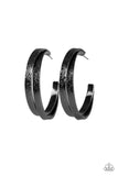 Paparazzi High-Class Shine - Black Hoop Earring