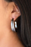 Paparazzi High-Class Shine - Black Hoop Earring