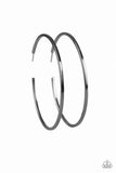 Paparazzi Perfect Shine - Black Hoop Earring