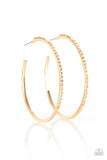 Paparazzi Trending Twinkle Gold Hoop Earring - The Jewelry Box Collection 