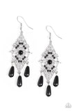 Paparazzi Majestic Mood - Black Earrings