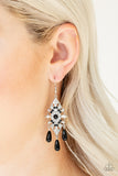 Paparazzi Majestic Mood - Black Earrings