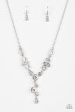 Paparazzi Five-Star Starlet - White - Necklace & Earrings - Empower Me Exclusive 2019