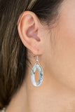 Paparazzi Chromatic Charm - Silver Grey Acrylic - Necklace and matching Earrings