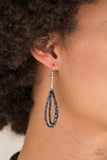 Paparazzi Knotted Knockout - Blue Seedbead Necklace - The Jewelry Box Collection 