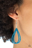 Paparazzi A Standing Ovation - Blue- Necklace and matching Earrings - The Jewelry Box Collection 